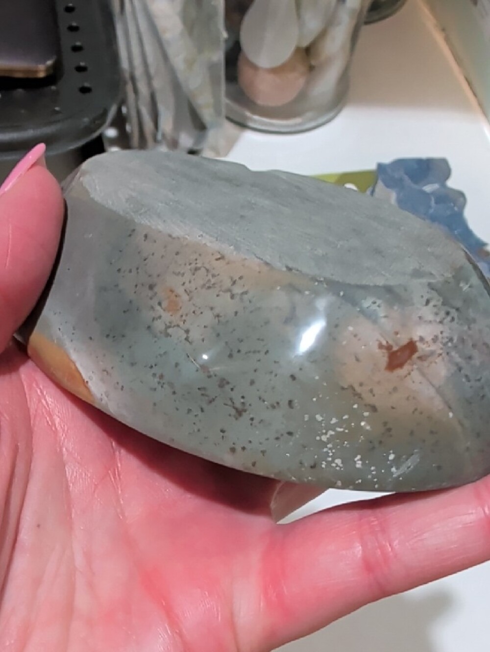 Polished Jasper Trinket Dish in Green - Picture 6 of 8